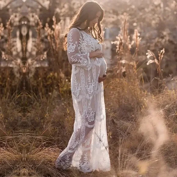 Dresses | Boho Lace Maternity Dress | Poshmark